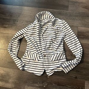 Anne Klein Navy & White Stripe Blazer